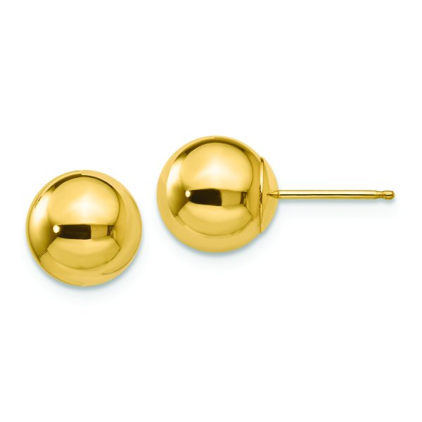 14k Polished 8mm Ball Post Earrings