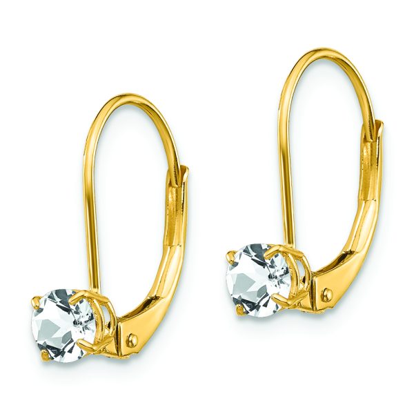 14k White Topaz Earrings - April - Image 2