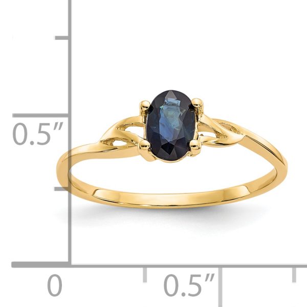 14k Sapphire Birthstone Ring - Image 2