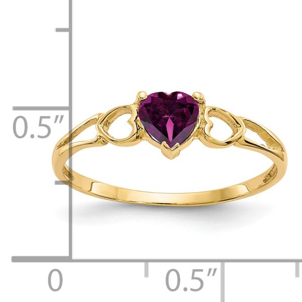 14k Rhodolite Garnet Birthstone Ring - Image 3