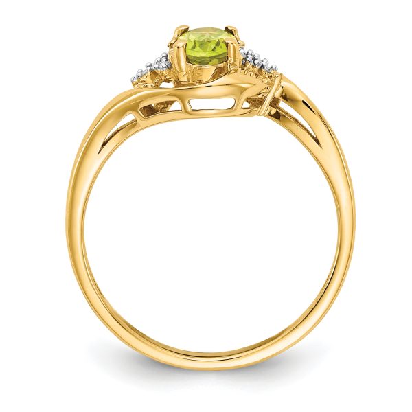 14k Peridot and Diamond Ring - Image 2