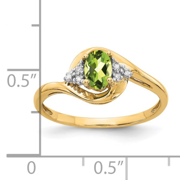 14k Peridot and Diamond Ring - Image 3