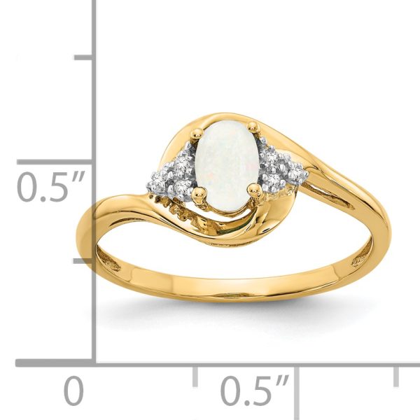 14k Opal and Diamond Ring - Image 3