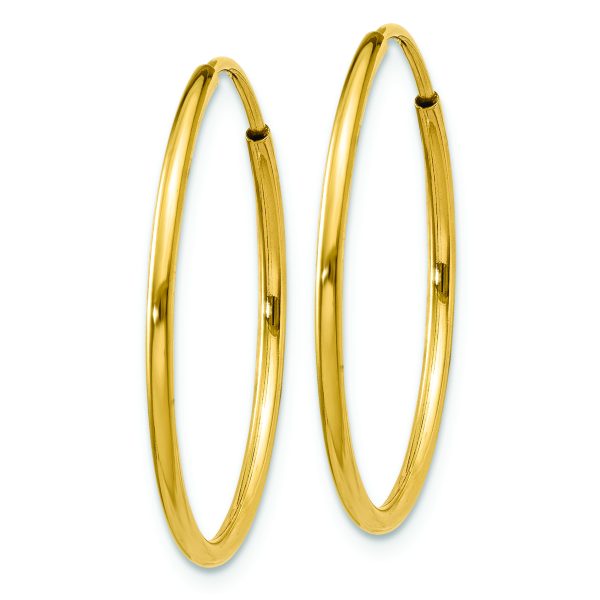 14k 1.25mm Endless Hoop Earring - Image 2