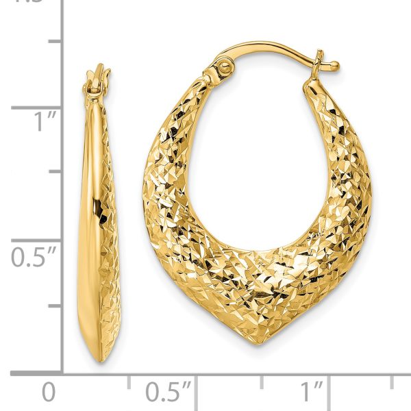 14k D/C Hoop Earring - Image 3