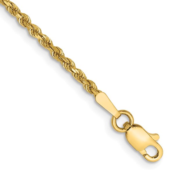 14k 1.75mm D/C Rope with Lobster Clasp Chain