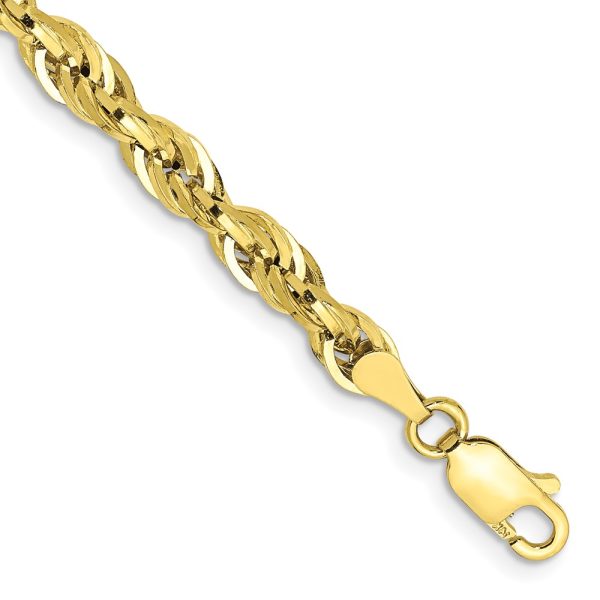 10k 4.25mm Semi-Solid Rope Chain