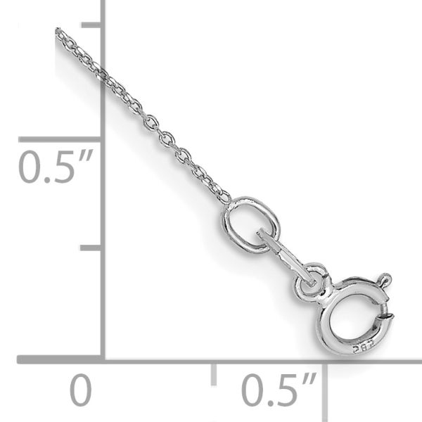 10k WG .6mm D/C Round Open Link Cable Chain Anklet - Image 2