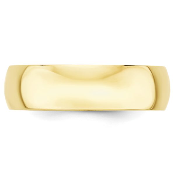 10KY 6mm LTW Half Round Band Size 9.5 - Image 2