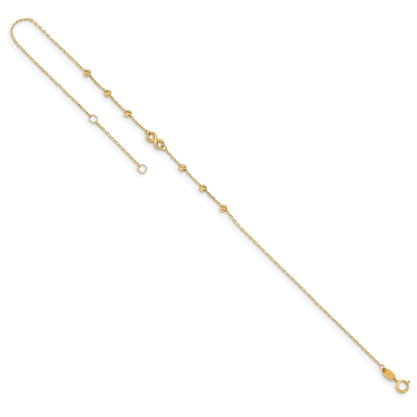 14K Infinity Symbol 10in Plus 1in ext. Anklet - Image 2