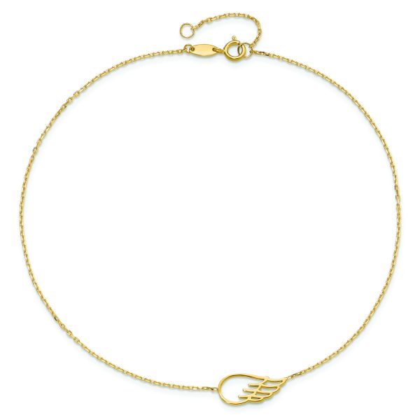 14K Wing 10in Plus 1in ext. Anklet - Image 4