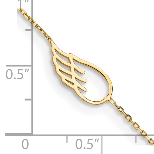 14K Wing 10in Plus 1in ext. Anklet - Image 3