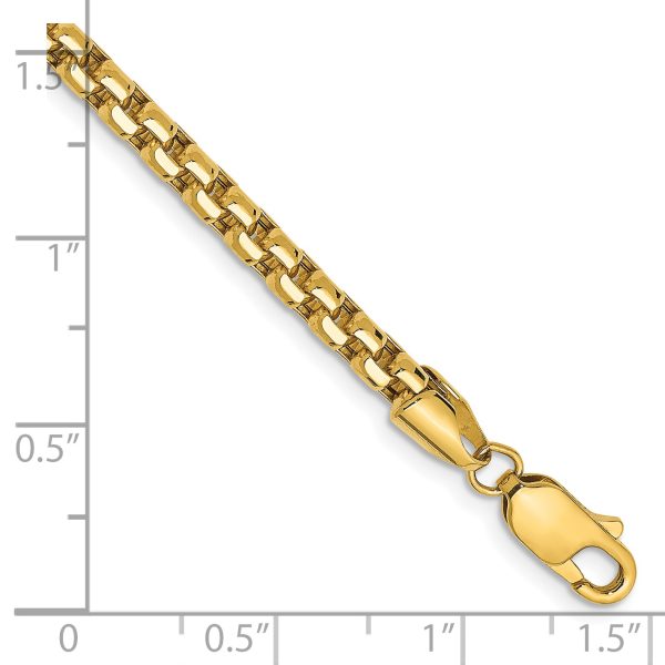 14k 3.6mm Semi-Solid Round Box Chain - Image 2