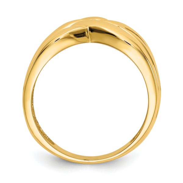 14k High Polished Woven Dome Ring - Image 2