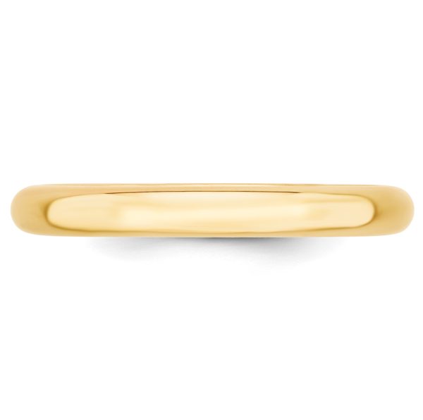 14KY 3mm Standard Comfort Fit Wedding Band Size 8 - Image 3