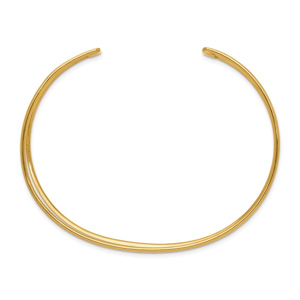 14k 18.5mm Polished Cuff Bangle - Image 2