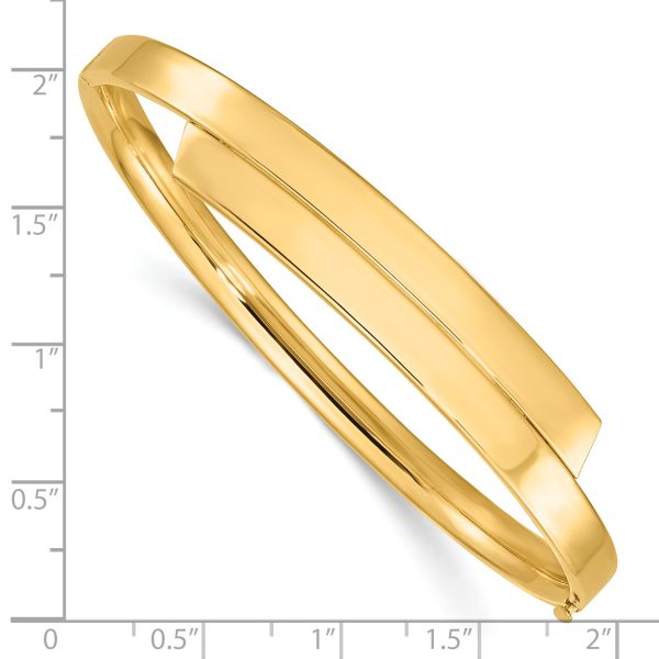 14ky 3/16 Polished Overlap Hinged Bangle - Image 3