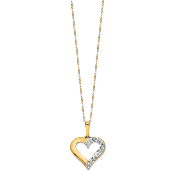 14k Diamond Fascination Heart Necklace - Image 2