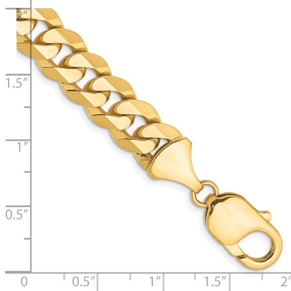 14k 9.5mm Flat Beveled Curb Chain - Image 2