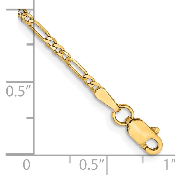 14k 1.8mm Flat Figaro Chain - Image 2