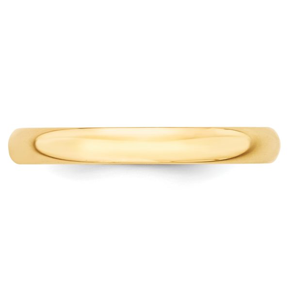 14KY 3mm LTW Half Round Band Size 8.5 - Image 2