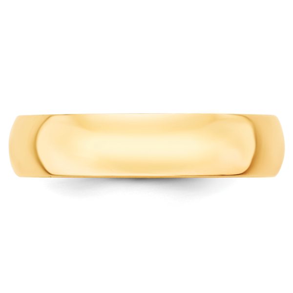 14KY 5mm LTW Half Round Band Size 12 - Image 2