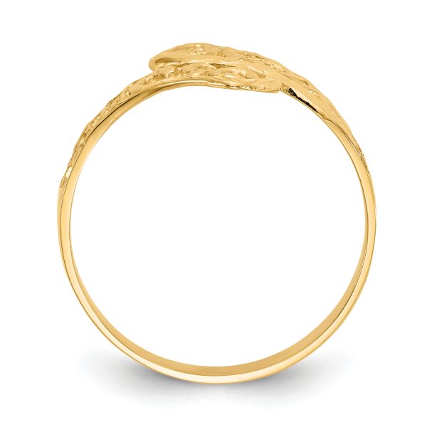 14K By-pass Lace Diamond-cut Ring - Image 2