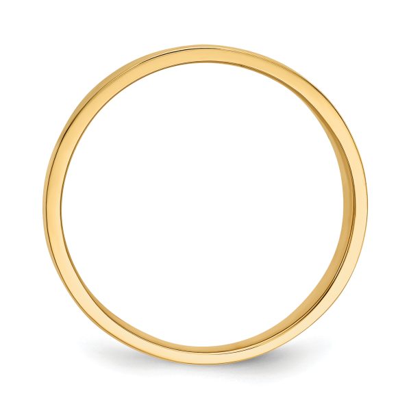 14K 15mm Flat-top Tapered Cigar Band Ring - Image 2