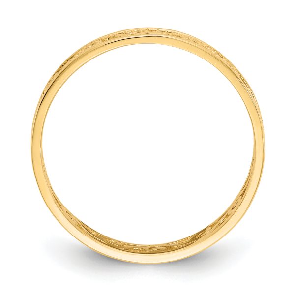 14K Polished/Textured Ring - Image 2