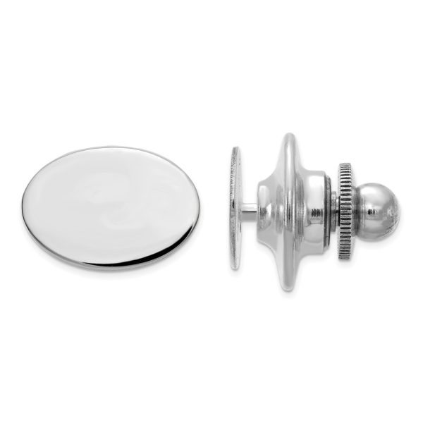 14kw Men's Oval High Polished Tie Tac