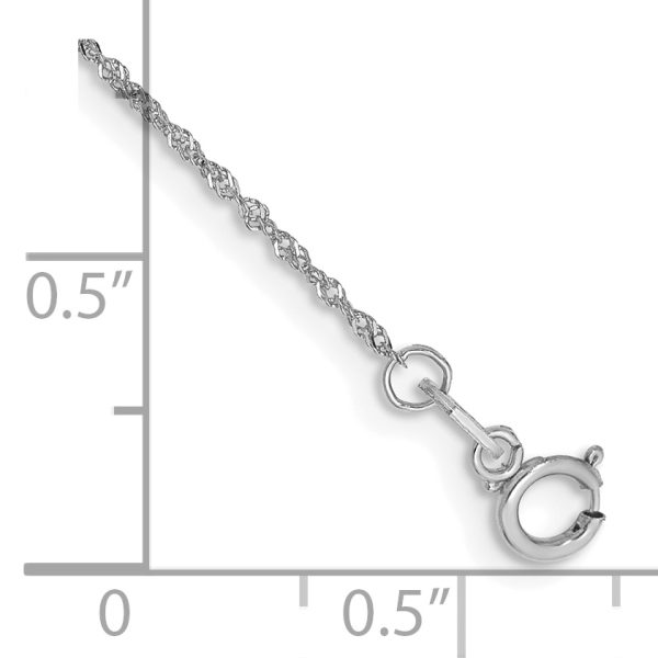 14k WG 1mm Singapore Chain - Image 2
