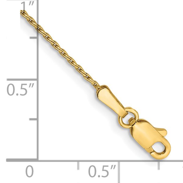 14K 1mm Round Parisian Wheat Chain - Image 2