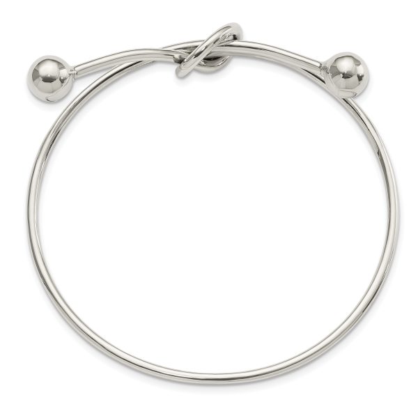 Sterling Silver Polished Knot Bangle - Image 2