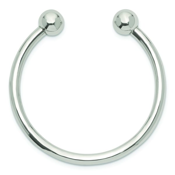 Sterling Silver Polished Baby Cuff Bangle Bracelet - Image 2