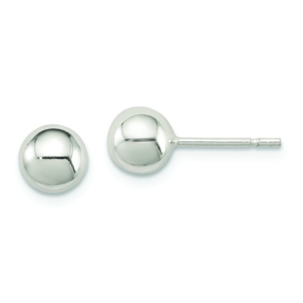 Sterling Silver Polished 6mm Ball Earrings