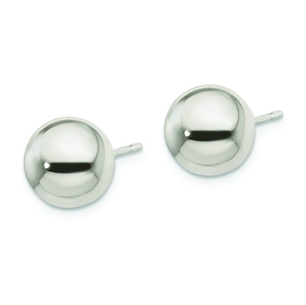 Sterling Silver Polished 10mm Ball Earrings - Image 2