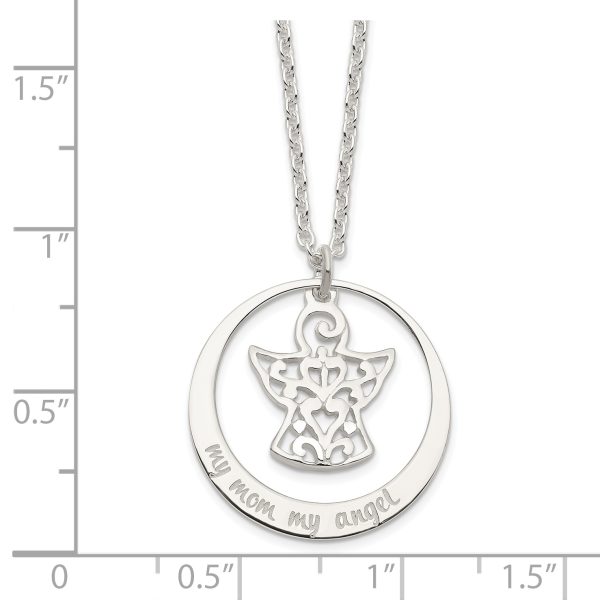 Sterling Silver My Mom My Angel Necklace - Image 2