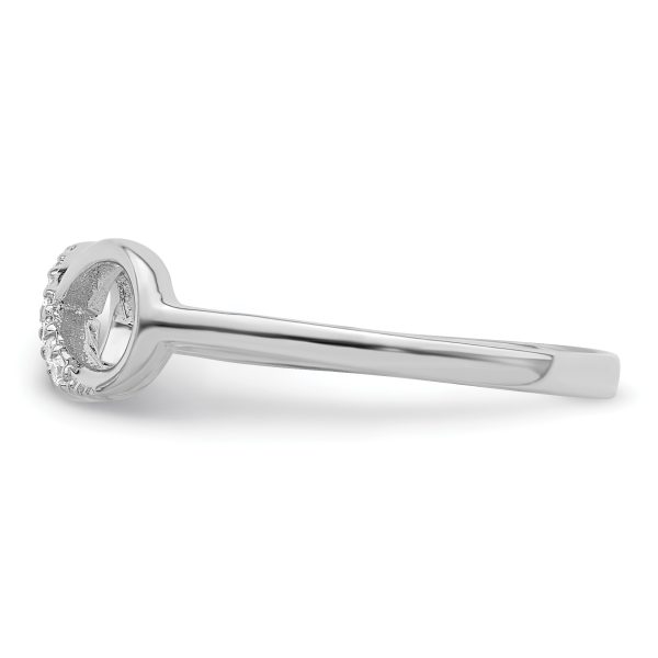 Sterling Silver Rhodium-plated Polished CZ Infinity Ring - Image 3