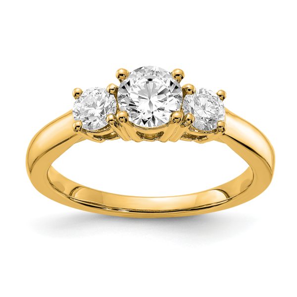 14k Yellow Lab Grown Diamond VS/SI FGH 3-Stone Complete Engagement Ring