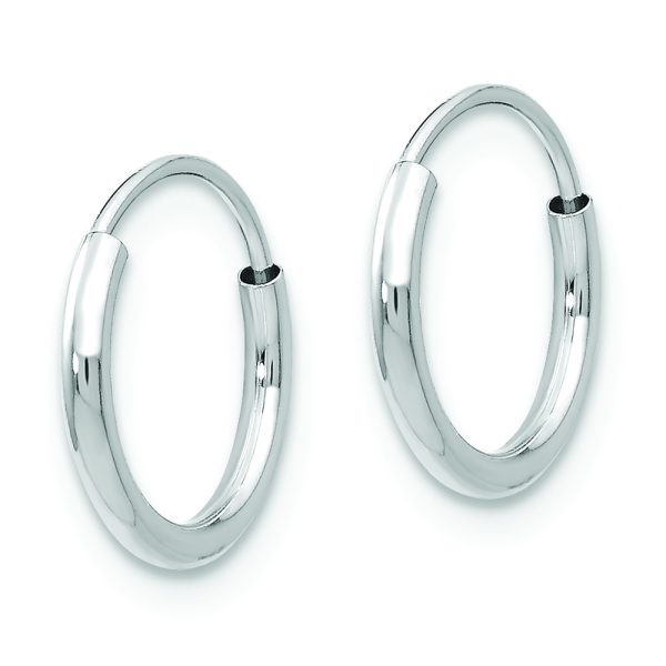 14k White Gold Madi K Endless Hoop Earrings - Image 2