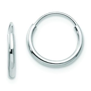 14k White Gold Madi K Endless Hoop Earrings