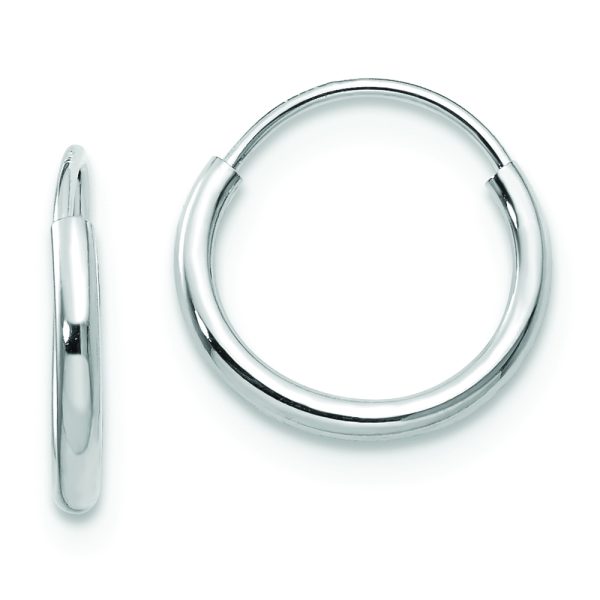 14k White Gold Madi K Endless Hoop Earrings