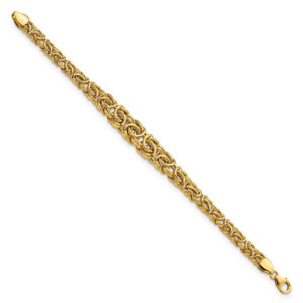 14k Graduated Byzantine Bracelet - Image 2