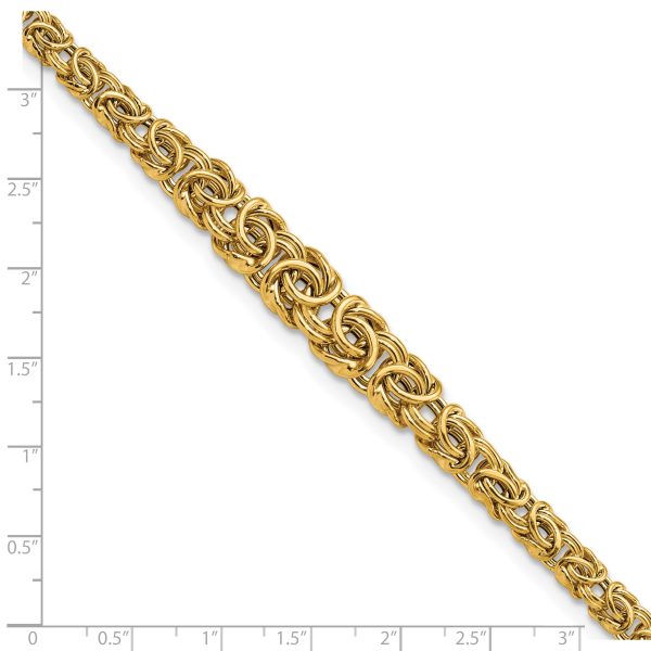 14k Graduated Byzantine Bracelet - Image 3