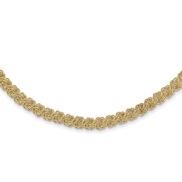 14K Polished Fancy Link Necklace