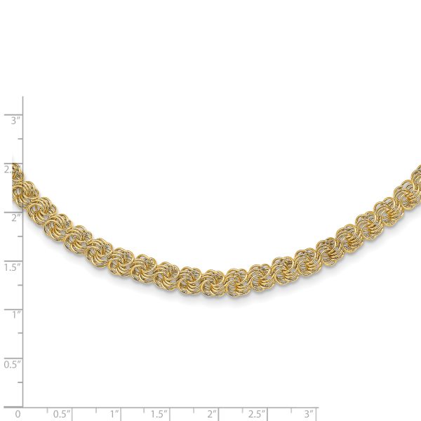 14K Polished Fancy Link Necklace - Image 3