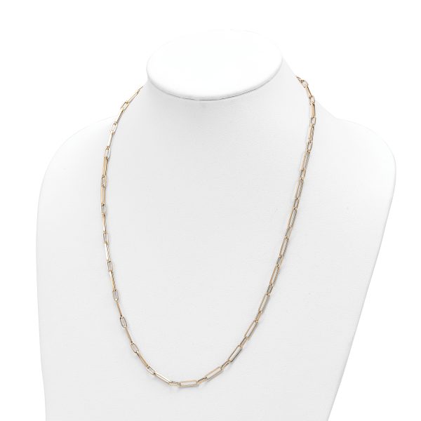 14K Polished Fancy Oval Link Necklace - Image 2