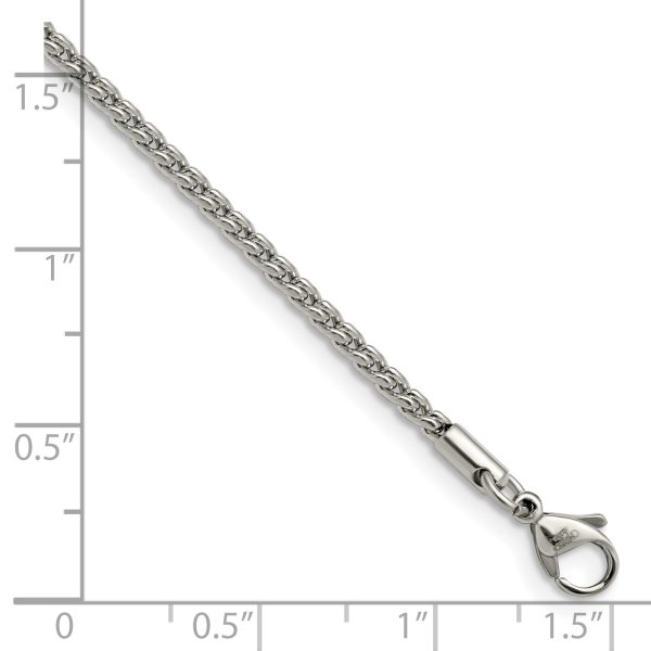 Stainless Steel Polished 2.5mm 9.5in Fancy Link Chain - Image 3