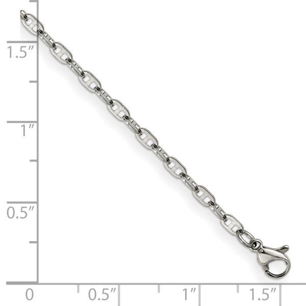 Stainless Steel Polished 2.75mm 7.5in Anchor Chain - Image 3