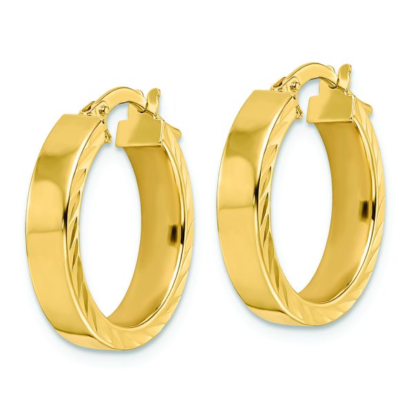 14K Polished Hoop Earrings - Image 2
